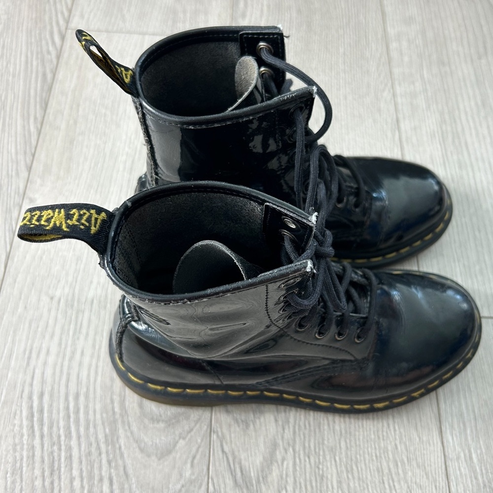Dr. Marten 1460 8-Eye Patent Leather Combat Boots - Picture 3 of 13